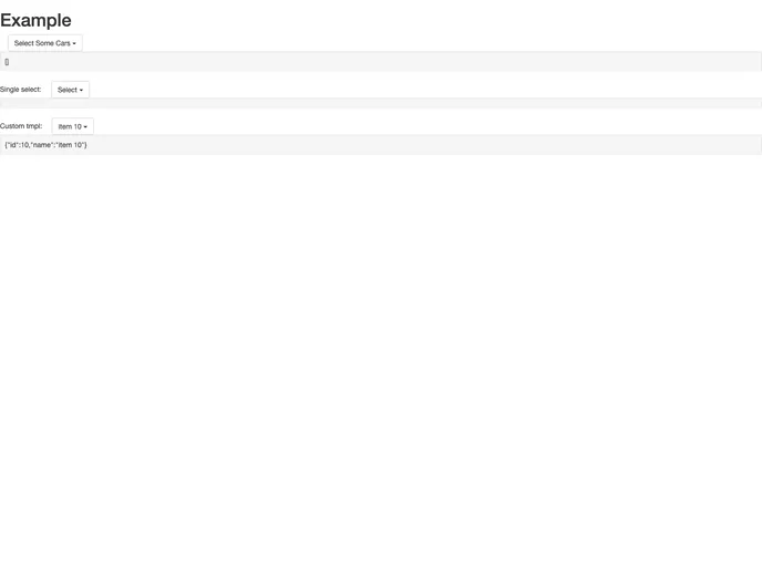 screenshot of Angular Multiselect