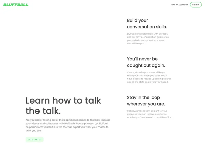 screenshot of Bluffball