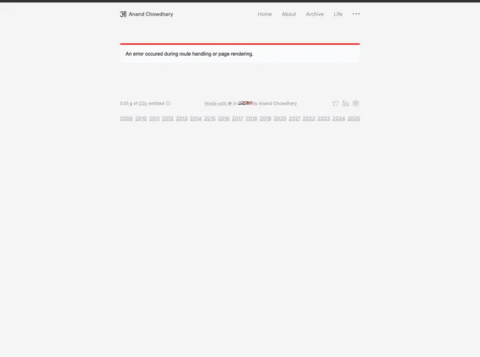 screenshot of Anandchowdhary.com