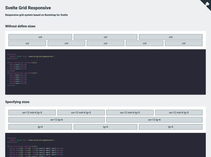Svelte Grid Responsive screenshot