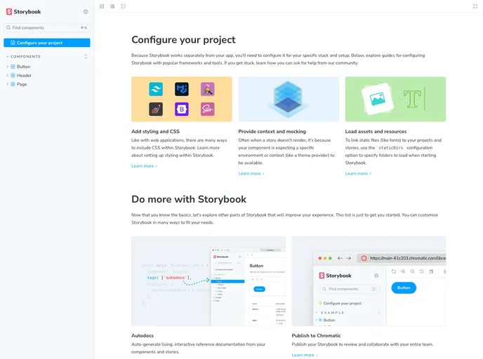 screenshot of Boilerplate React Storybook Npm Packaged