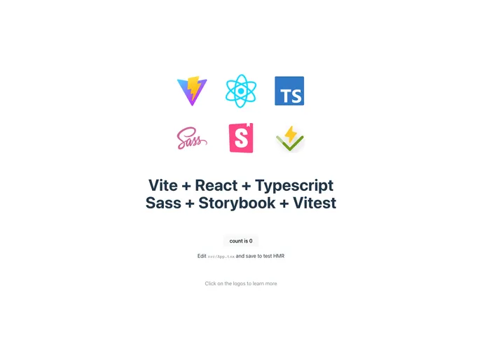 Boilerplate React Typescript Storybook screenshot