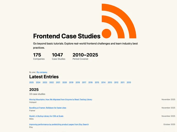 Frontend Case Studies screenshot