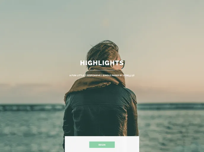 screenshot of Highlights Jekyll Theme