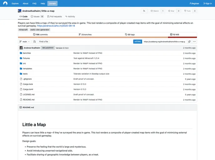screenshot of Little A Map