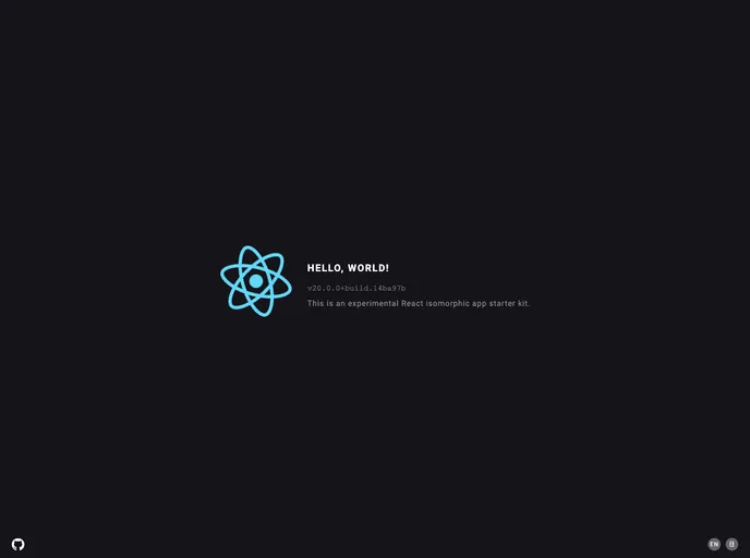 screenshot of React Isomorphic Starter Kit
