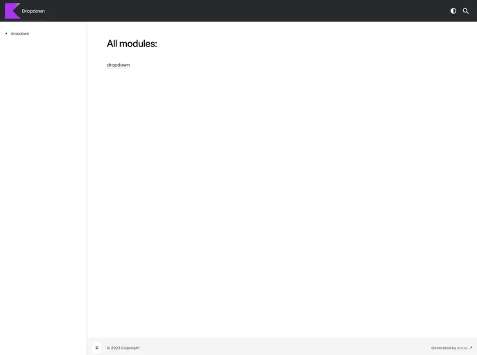 screenshot of Dropdown