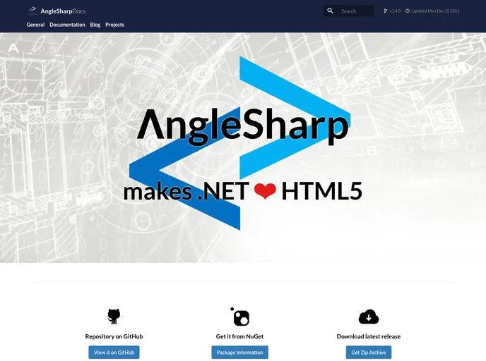screenshot of AngleSharp