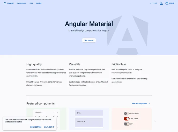 Components by Angular - A Angular Template | Built At Lightspeed
