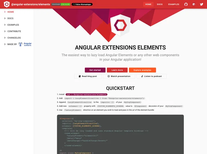 screenshot of Elements