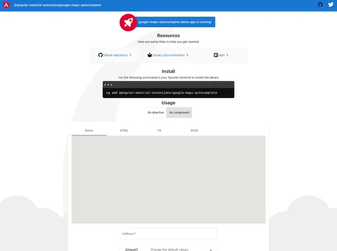 screenshot of Google Maps Autocomplete