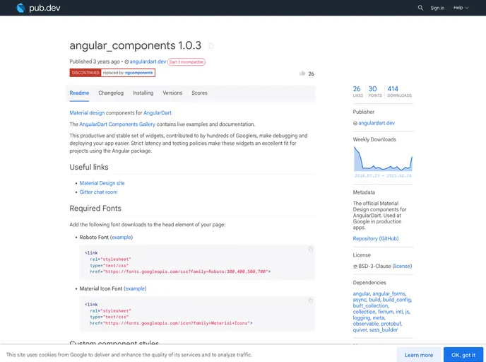 screenshot of Angular_components