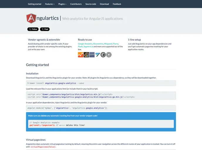 screenshot of Angulartics