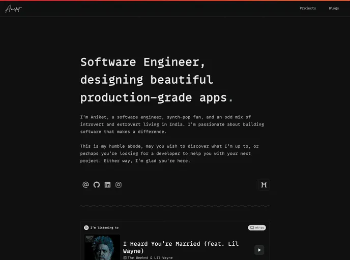 screenshot of Portfolio Nuxt