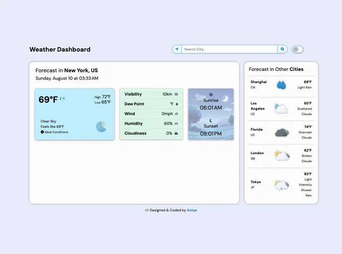 screenshot of Weather