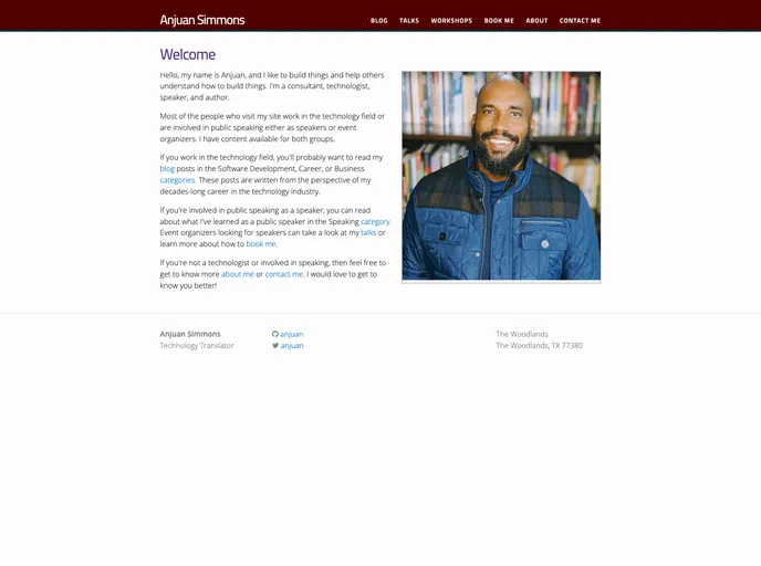 screenshot of Anjuan.github.io