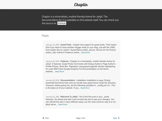 screenshot of Chaplin