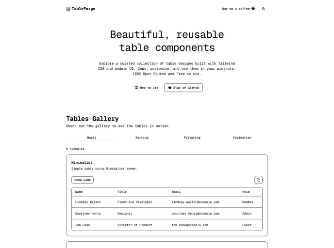 Table Forge screenshot