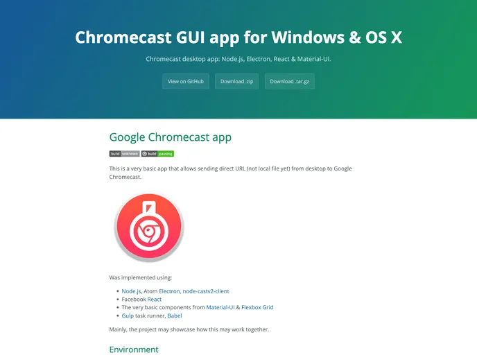 screenshot of Chromecast
