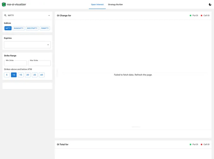 screenshot of Nse Oi Visualizer
