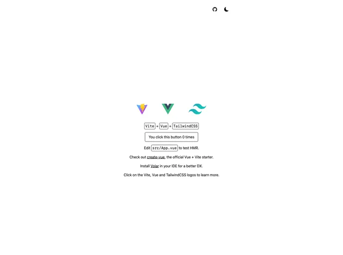Template Vite Vue Tailwind screenshot