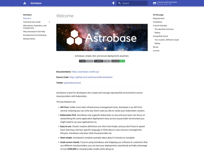 screenshot of Astrobase