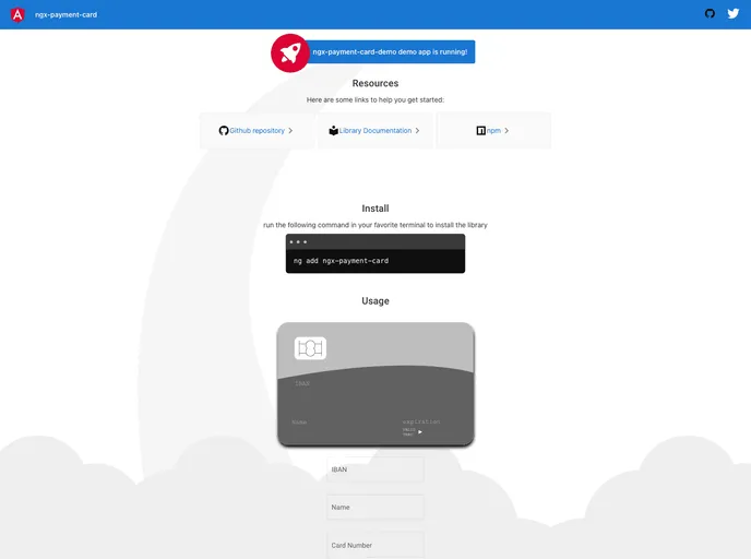 screenshot of Ngx Payment Card