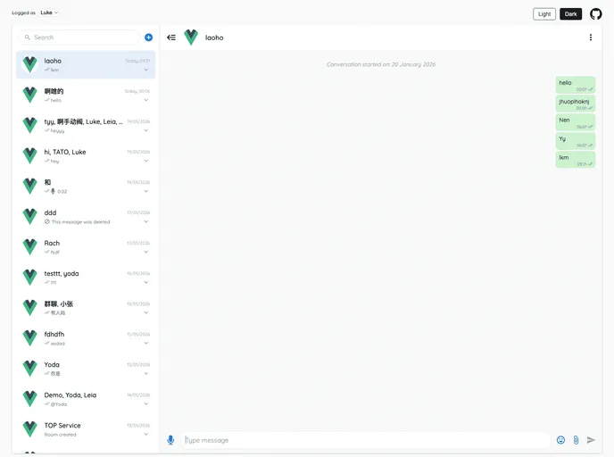 Vue Advanced Chat screenshot