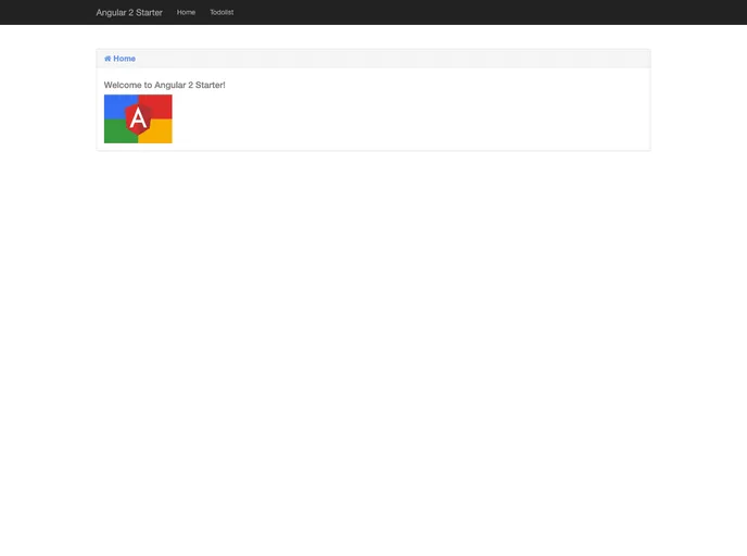 screenshot of Angular Starter
