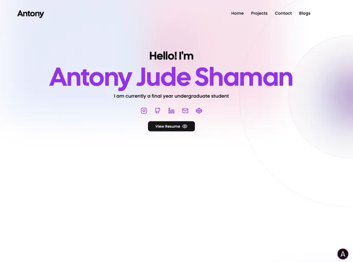 screenshot of Portfolio 3.0