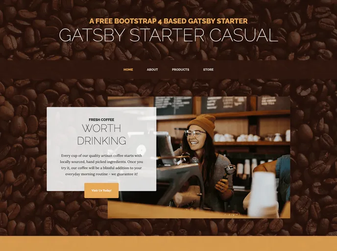 screenshot of Gatsby Starter Casual