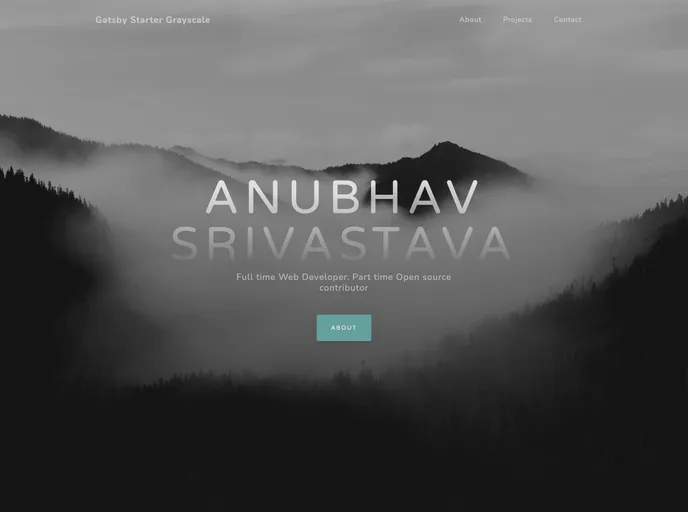 screenshot of Gatsby Starter Grayscale