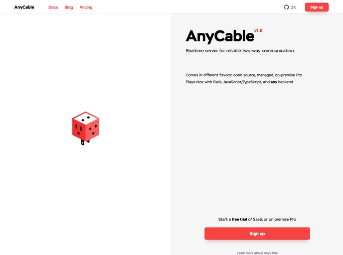 screenshot of Anycable Rails