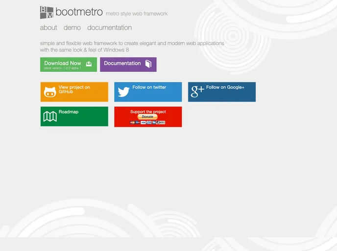 screenshot of Bootmetro