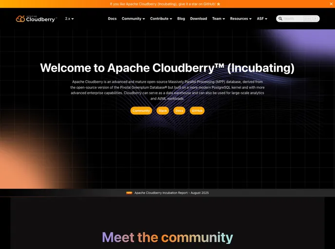 screenshot of Cloudberry Site