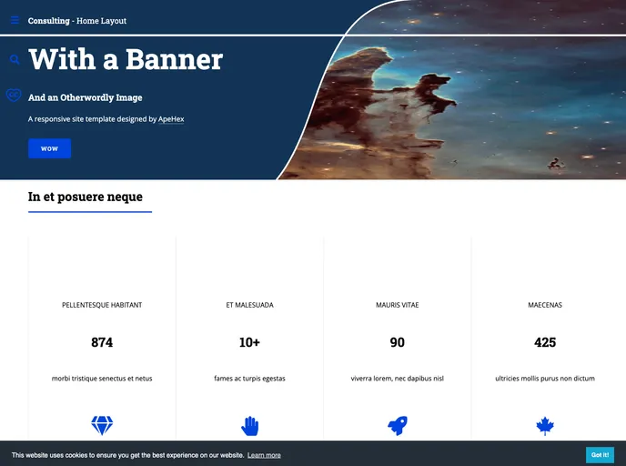 screenshot of Jekyll Theme Consulting