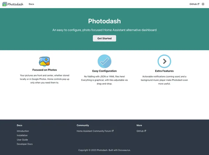 screenshot of Photodash