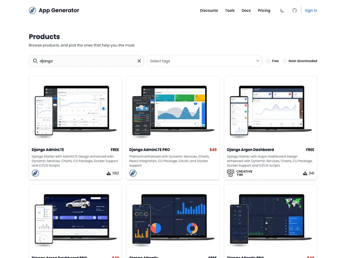 screenshot of Django Templates