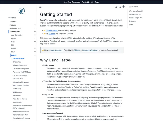 screenshot of Fastapi Soft UI Dashboard
