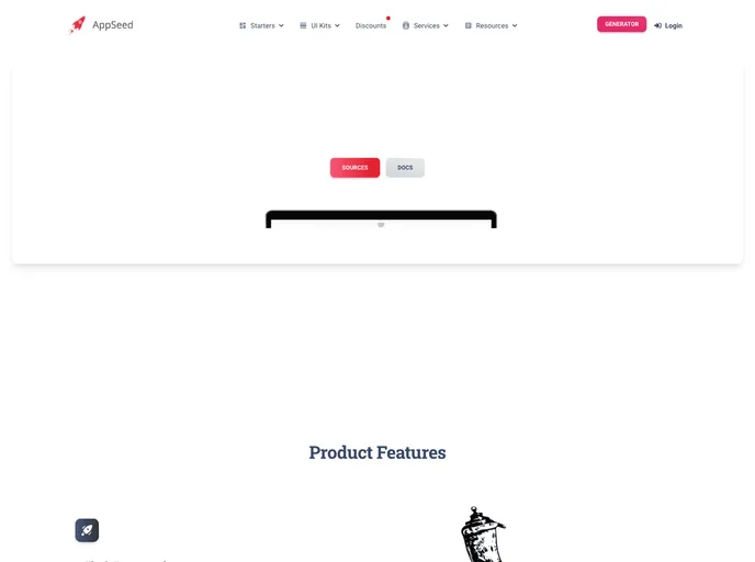 screenshot of Flask Boilerplate Dashboard