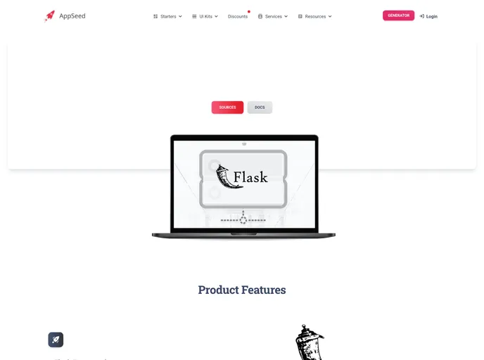 screenshot of Flask Boilerplate