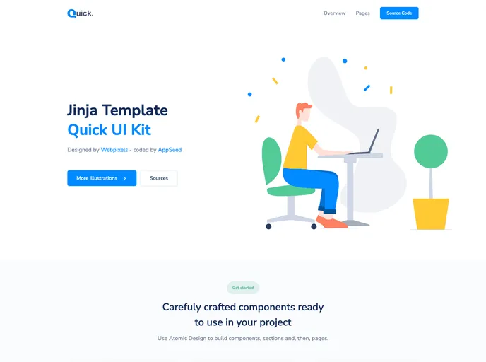 screenshot of Jinja Quick UI Kit