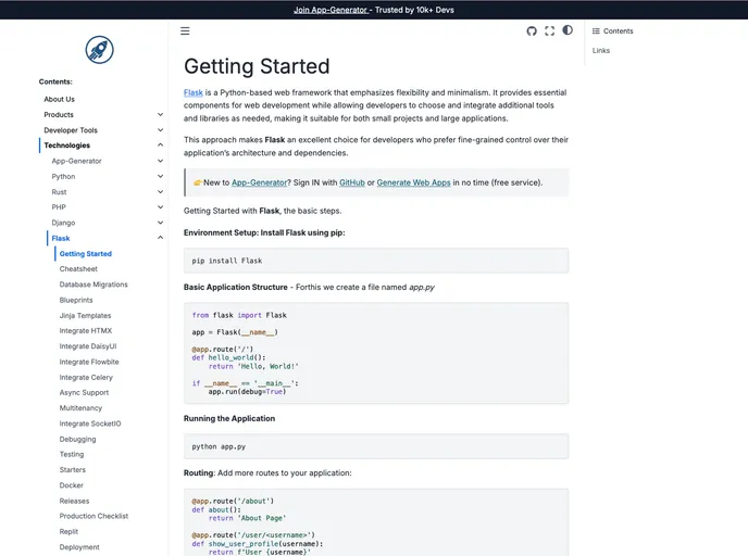 screenshot of Tutorial Flask