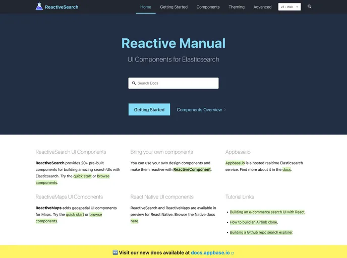 screenshot of Reactive Manual
