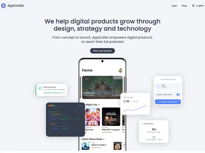 screenshot of AppOutlet