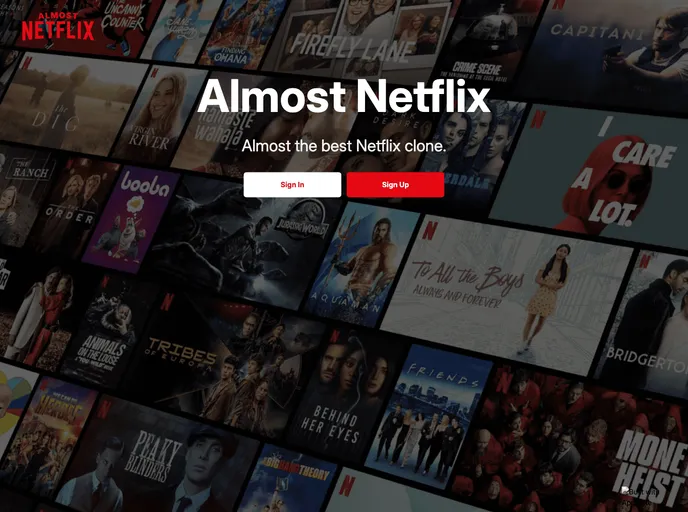 screenshot of Demo Almost Netflix For Web