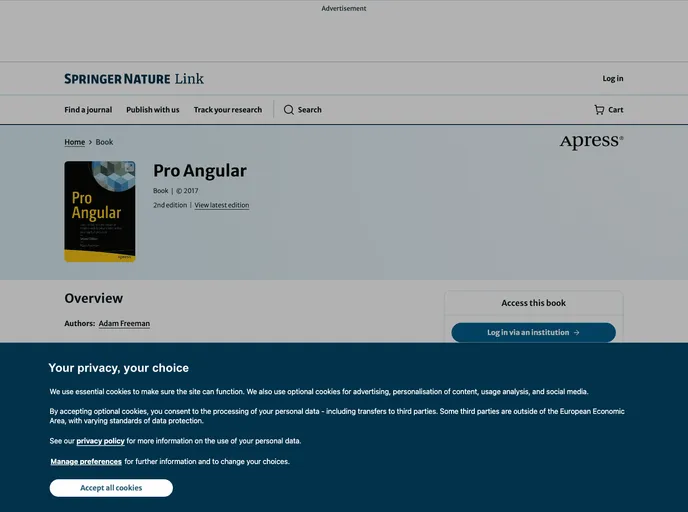 screenshot of Pro Angular 2ed