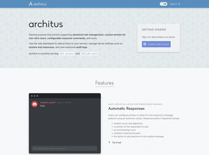 screenshot of Archit.us