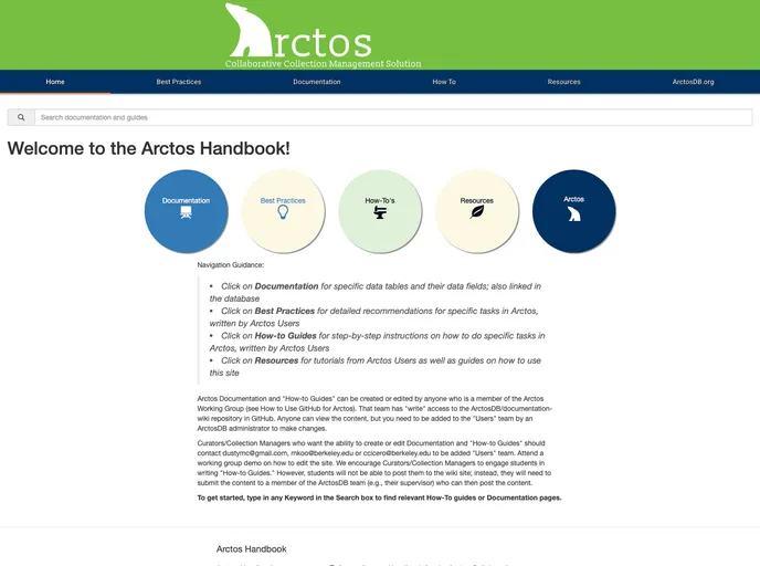 screenshot of Documentation Wiki