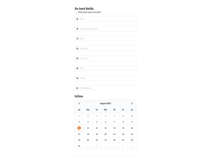 screenshot of Semantic UI Calendar React